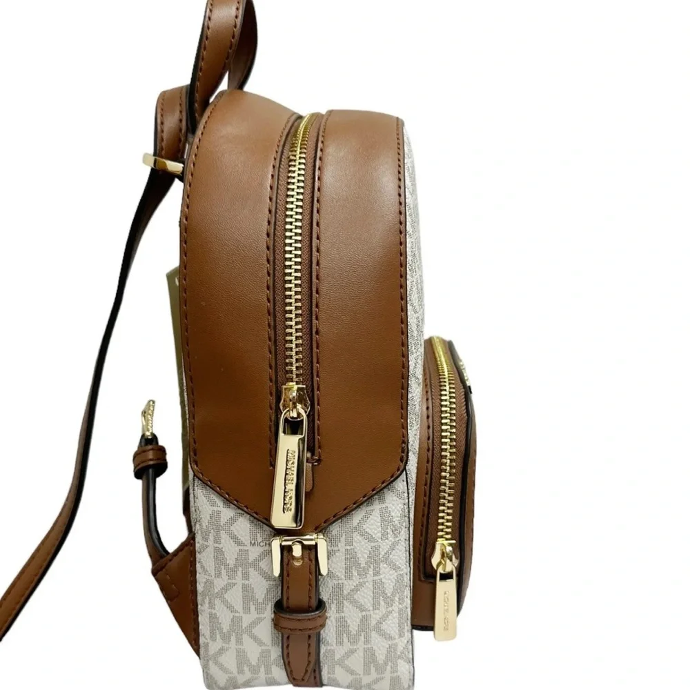 Michael Kors Jaycee XS Mini Convertible Zip Pocket Backpack Crossbody Vanilla
